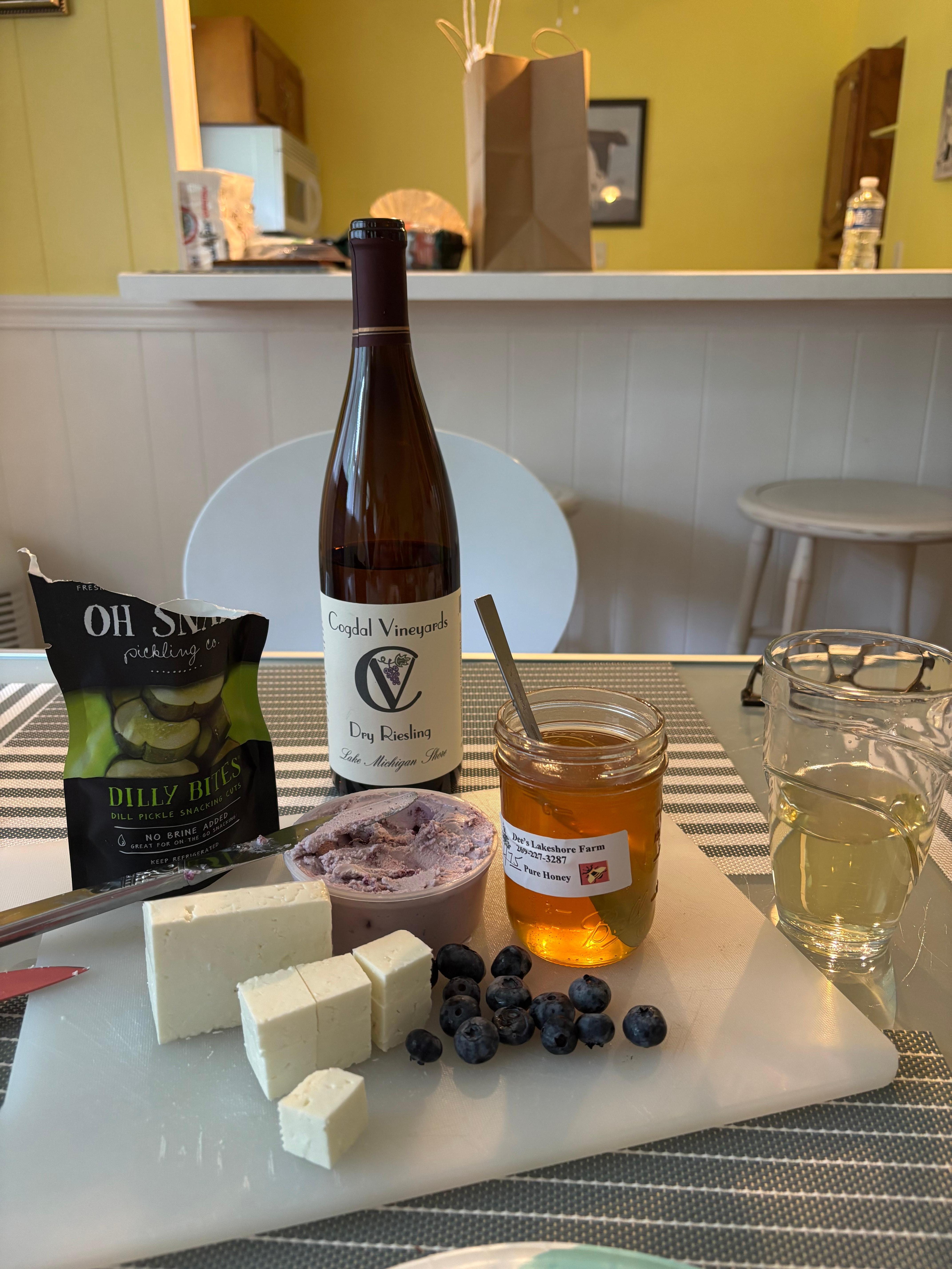 Local finds made for a nice little charcuterie. 