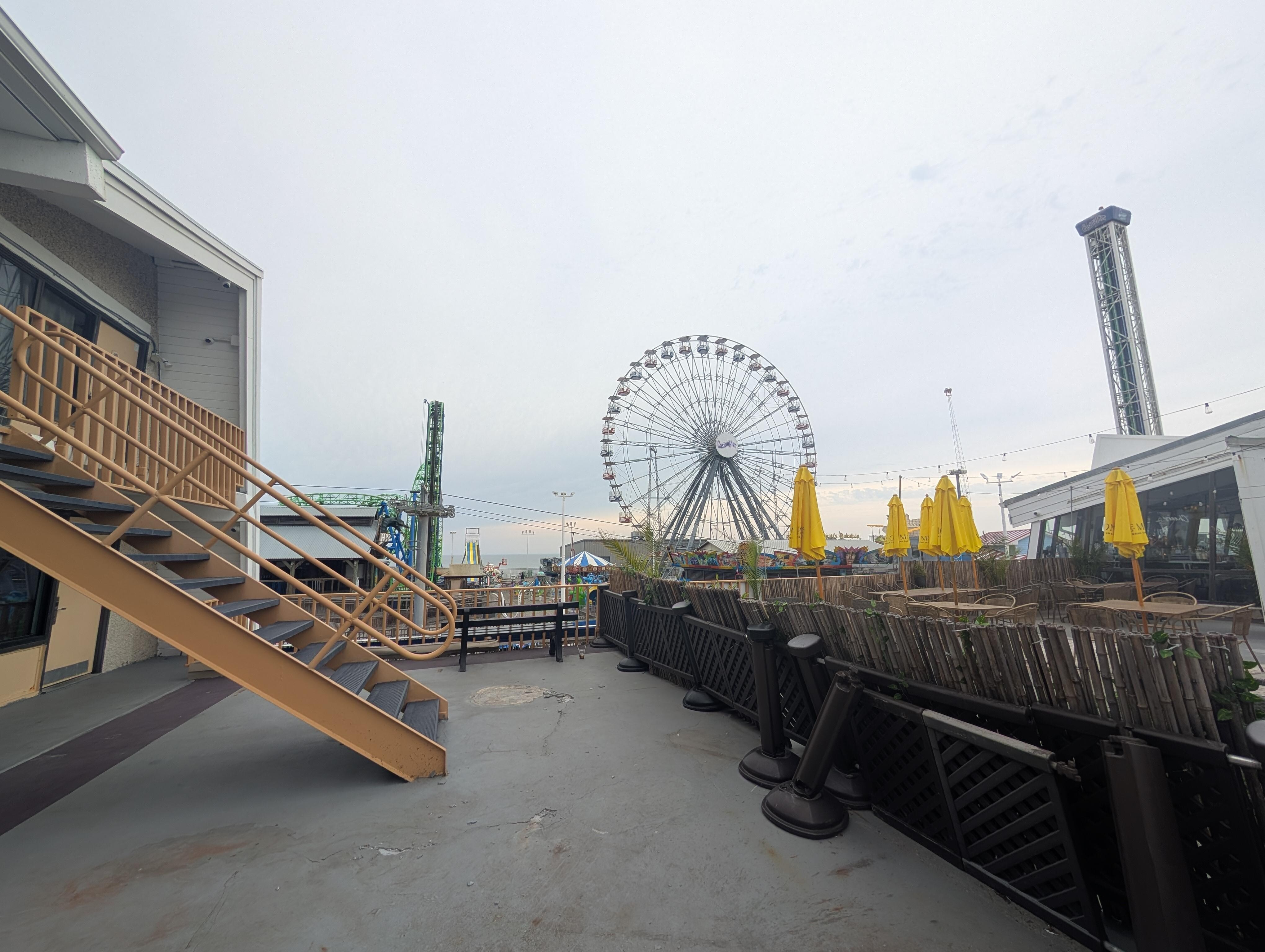 The terrace.