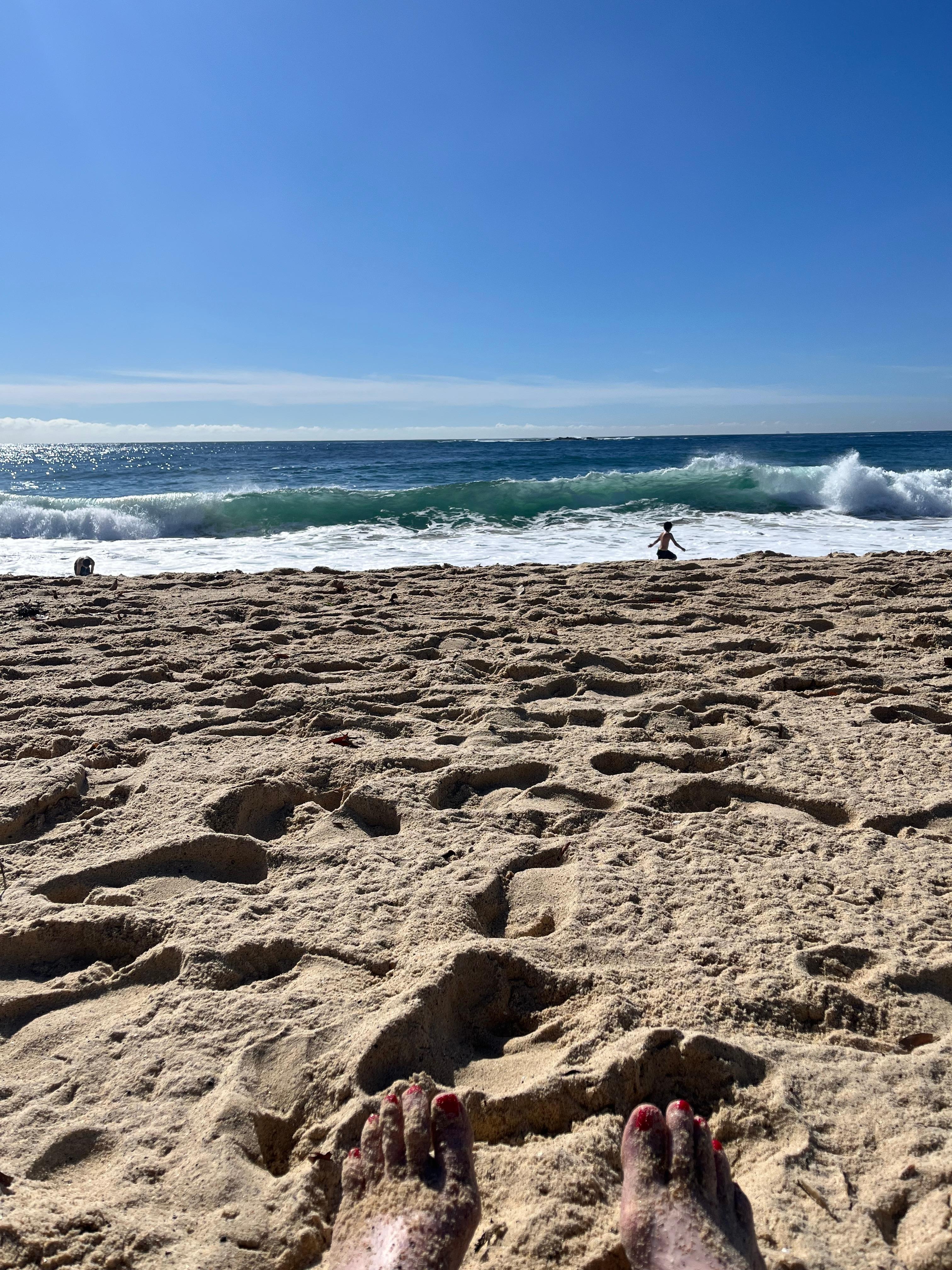 My happy sandy toes on Coogee Beach