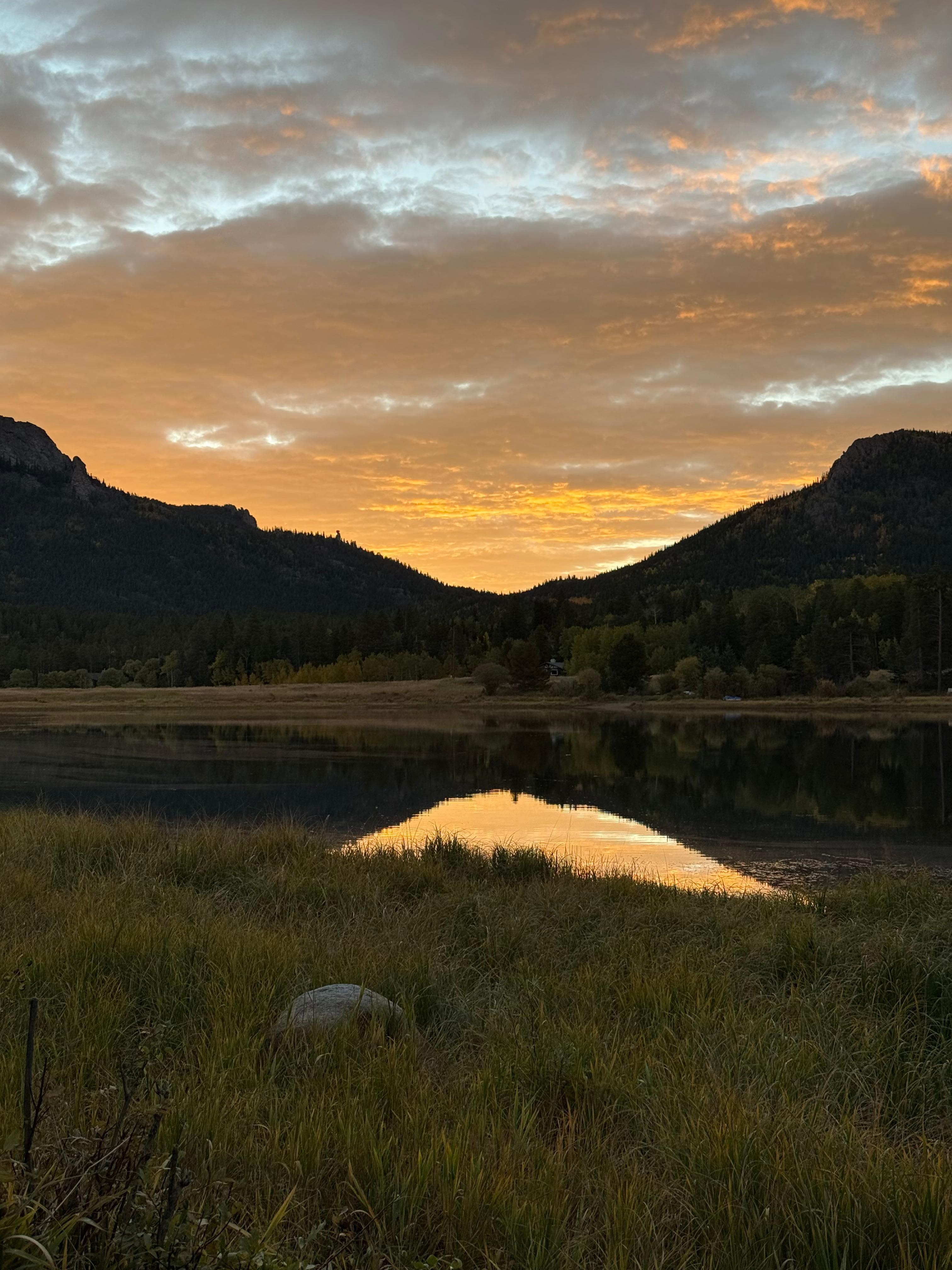 Sunrise right next to the house. 
