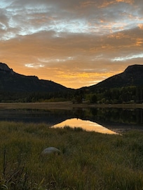 Sunrise right next to the house.