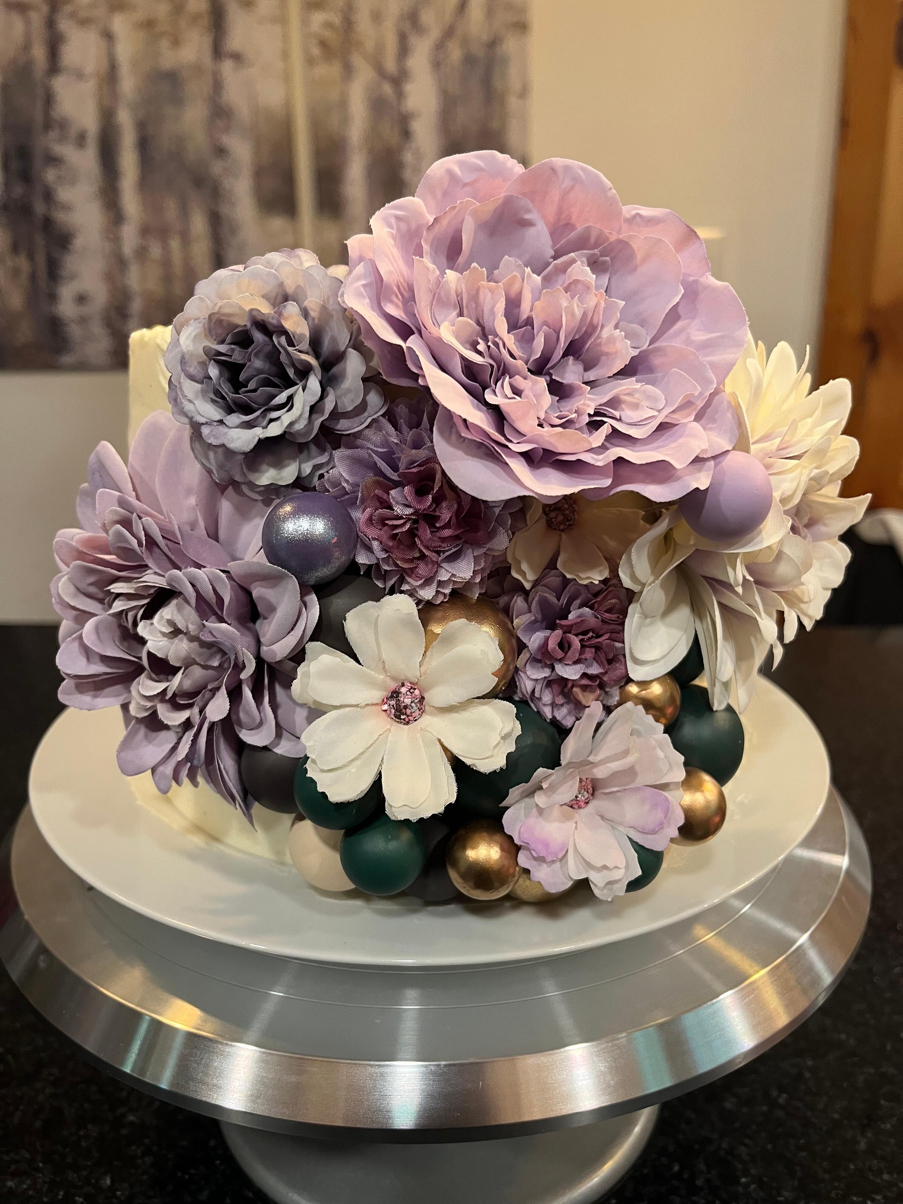 Our anniversary cake baked in Cozy Bear Kitchen.  