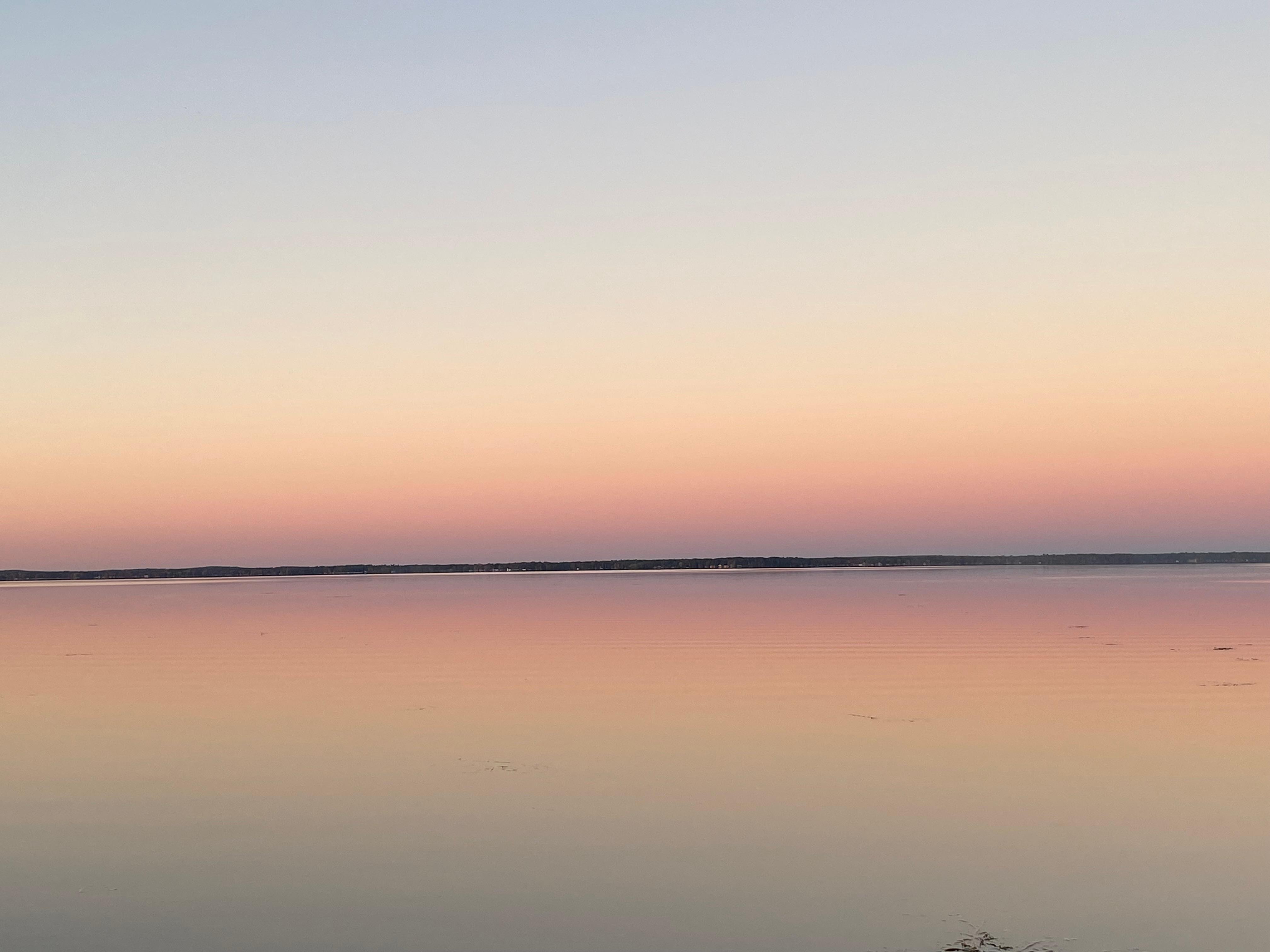 Beautiful sunset over the water 