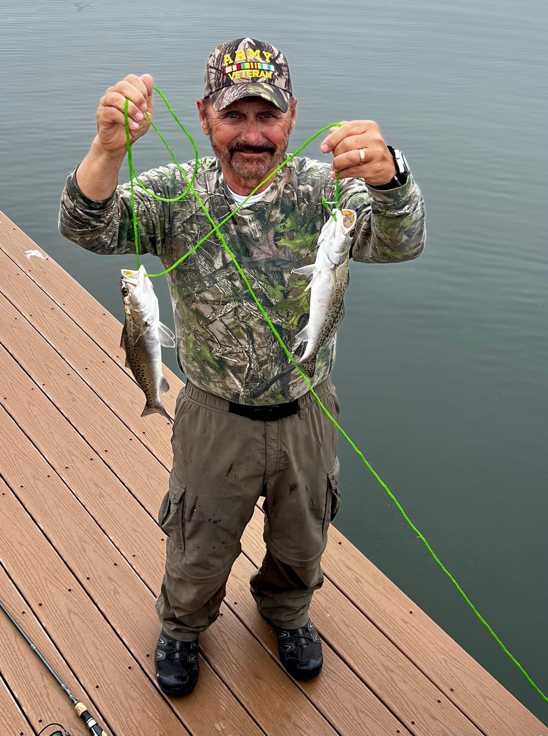 Sea trout caught off dock- they were  yummy