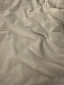 Blood on sheets