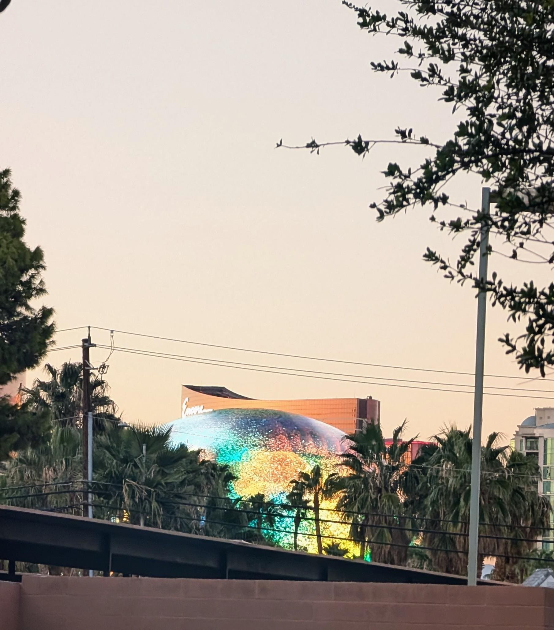 View of the Sphere from Alexis Park Resort. 