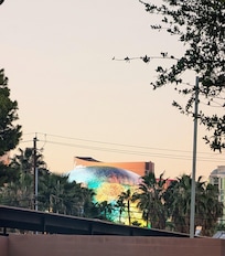 View of the Sphere from Alexis Park Resort.