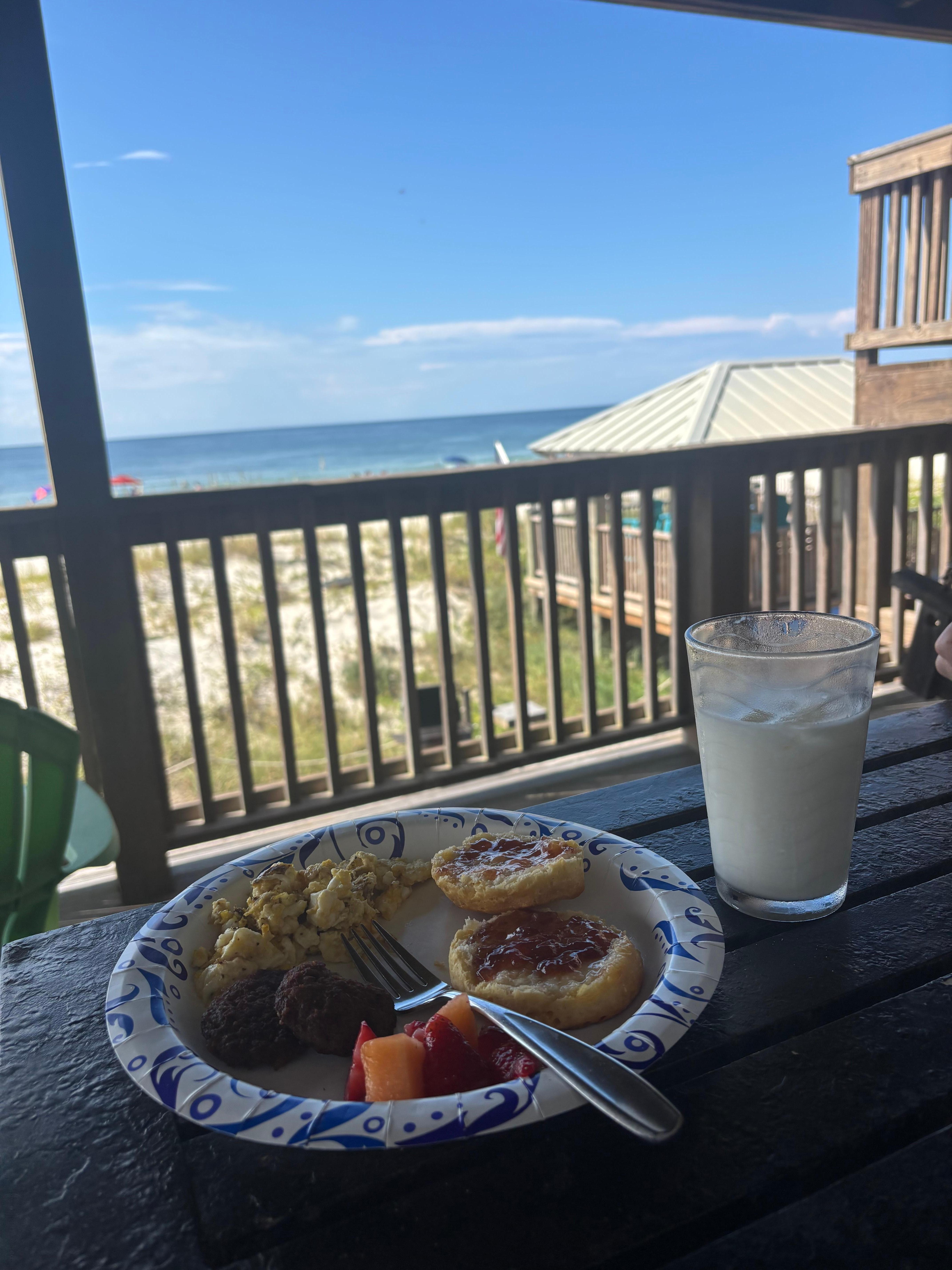 Breakfast on the balcony!