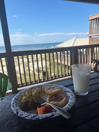 Breakfast on the balcony!