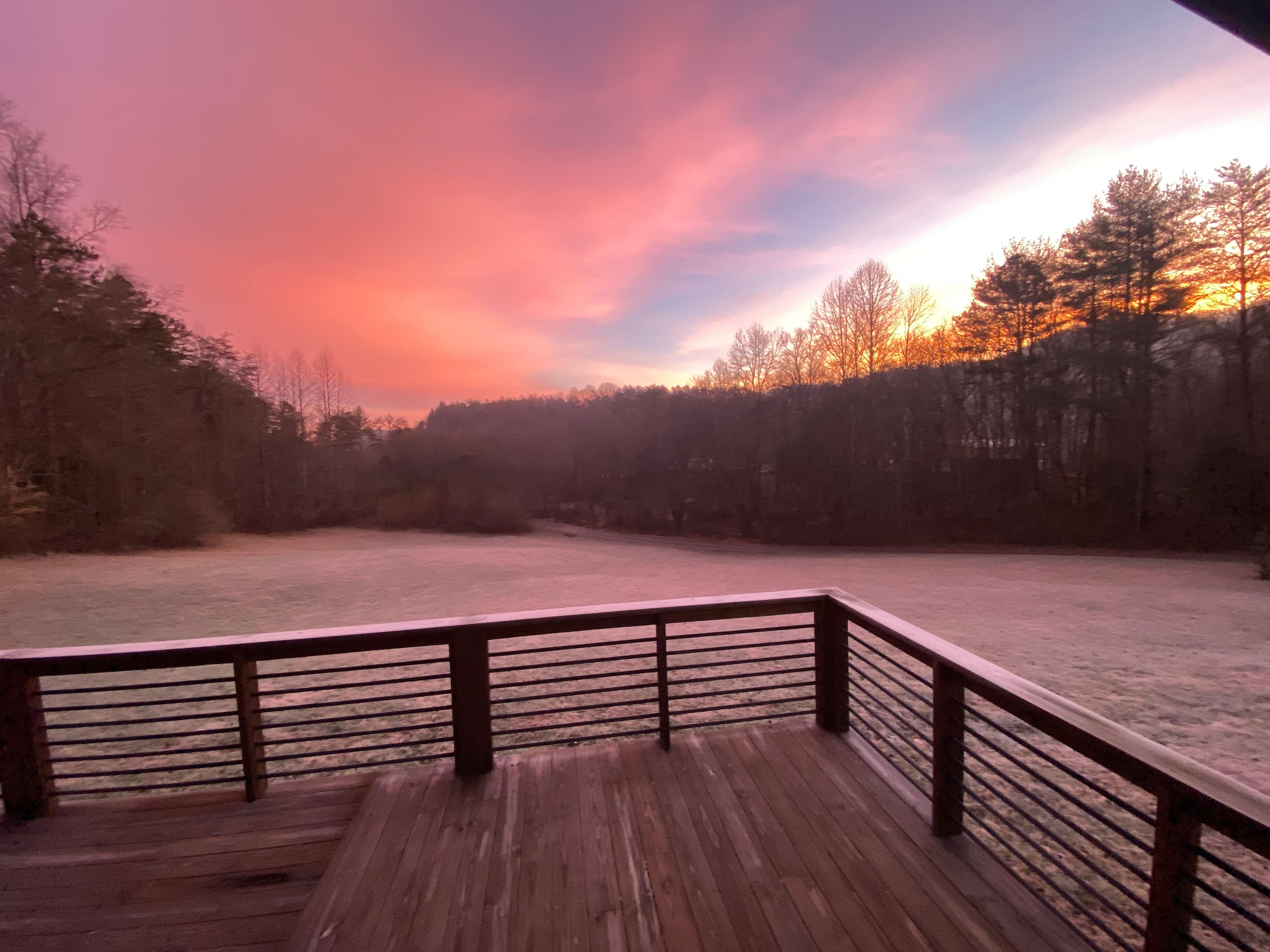 Stunning sunrise from front porch