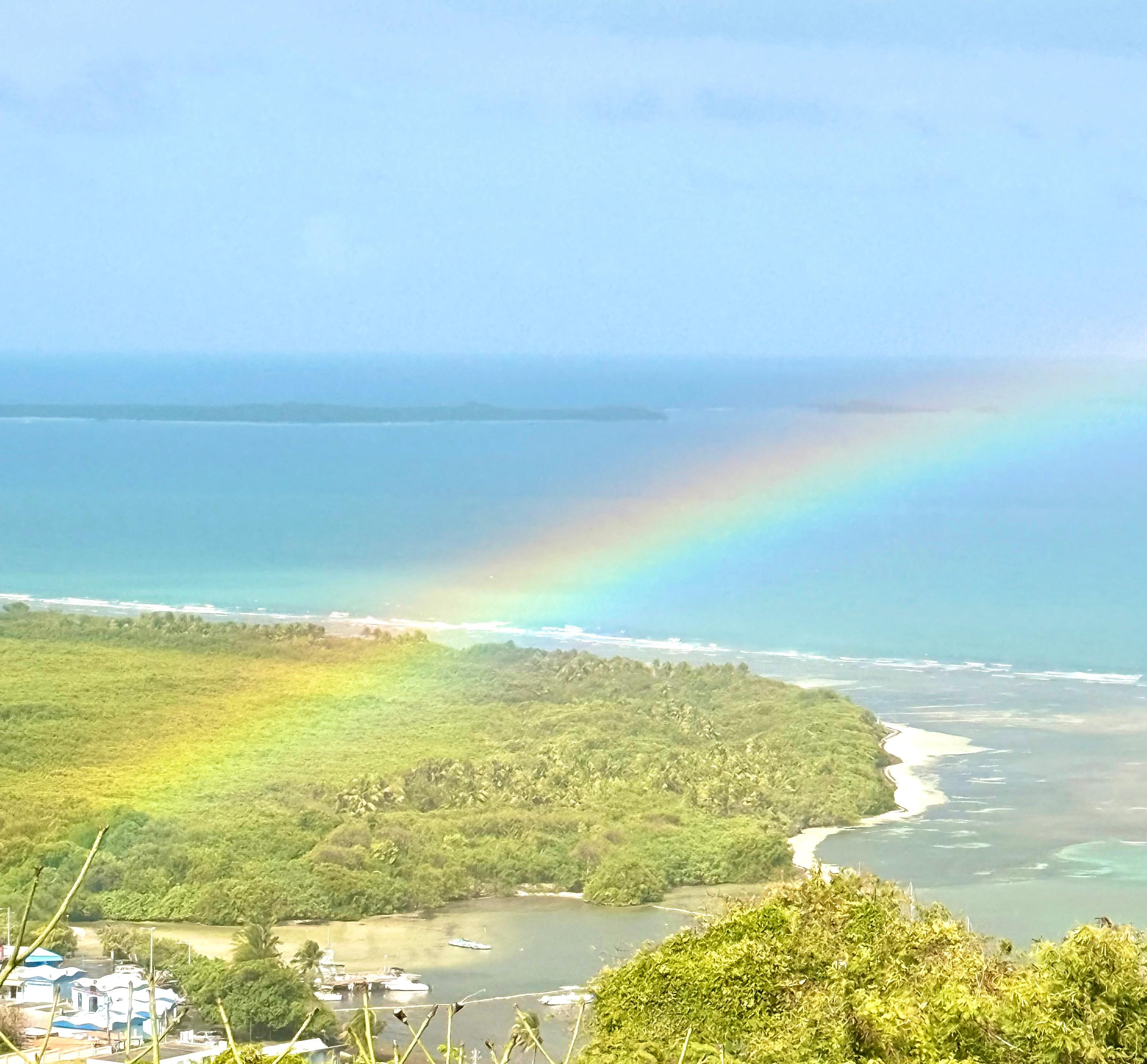 Perfect rainbows 3 times during our stay. View from back deck!