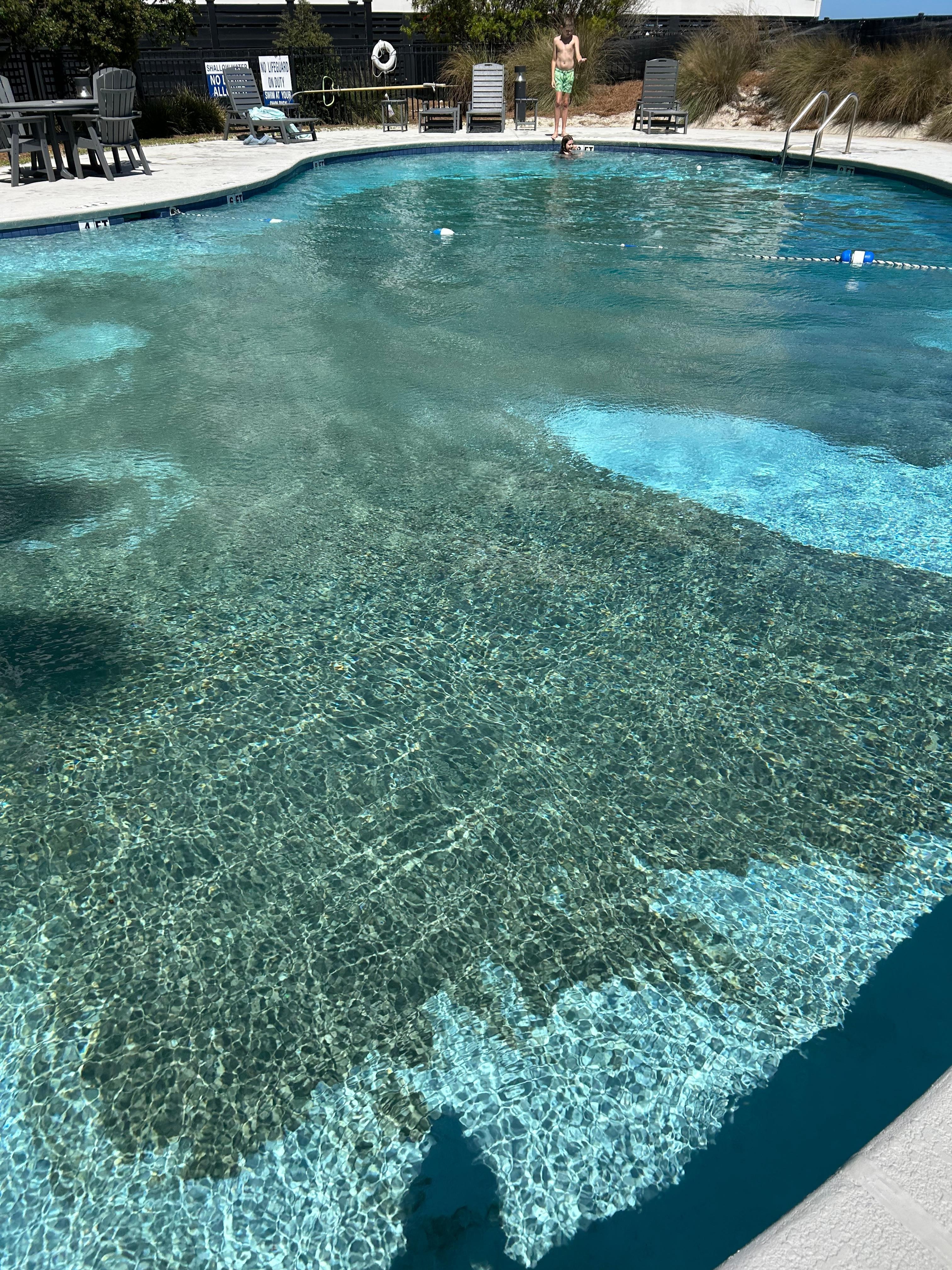 The pool looked like this the entire time…. 