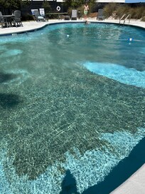 The pool looked like this the entire time….