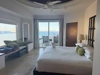 master bedroom looking towards the patio/hot tub