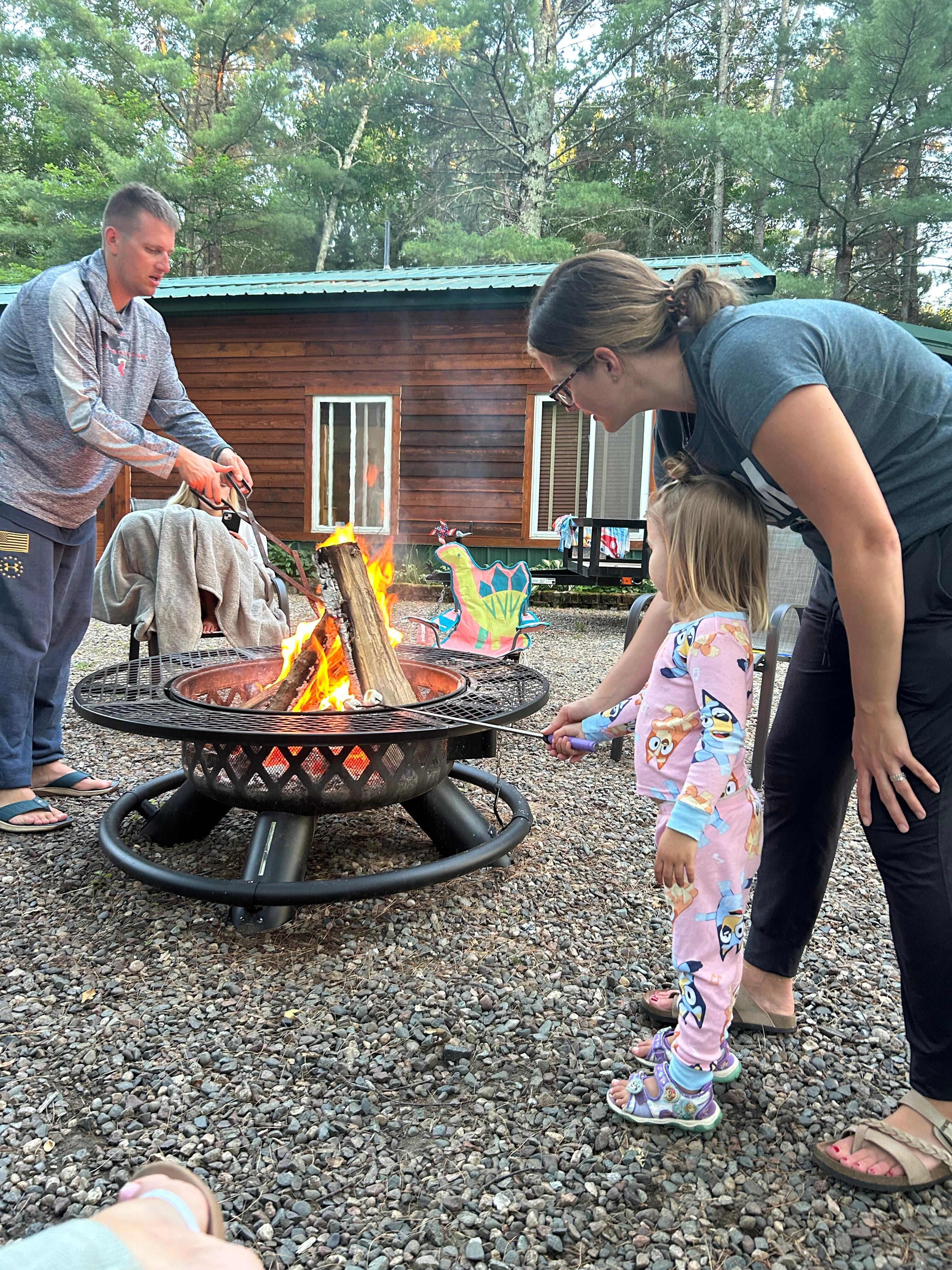 We live 5 hours from family, the cabin was close enough in between that we got to see our nieces and sister in law for a bit while we stayed. 
