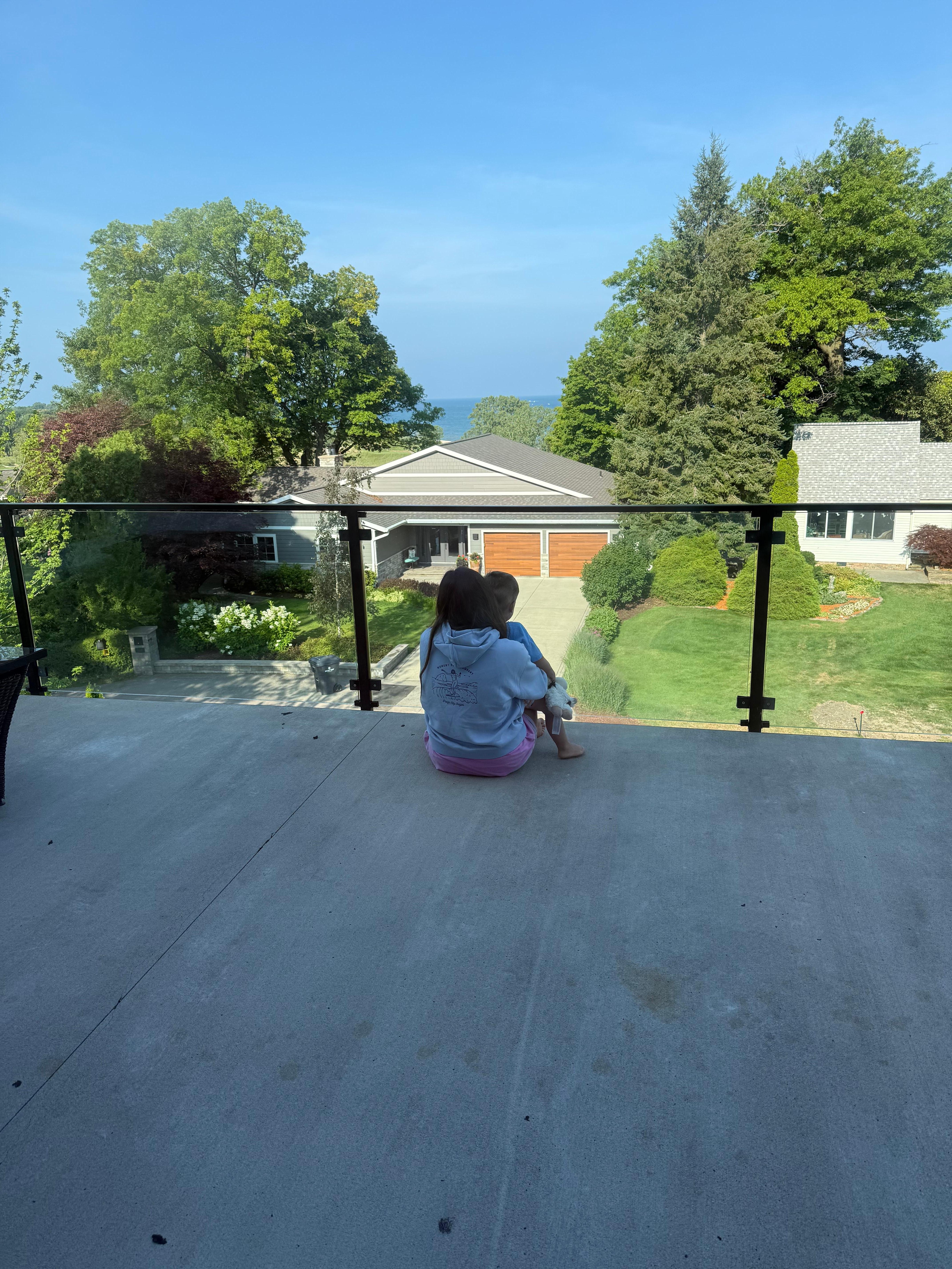 Top Balcony watching the boats on the lake!