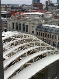 view from the elevator