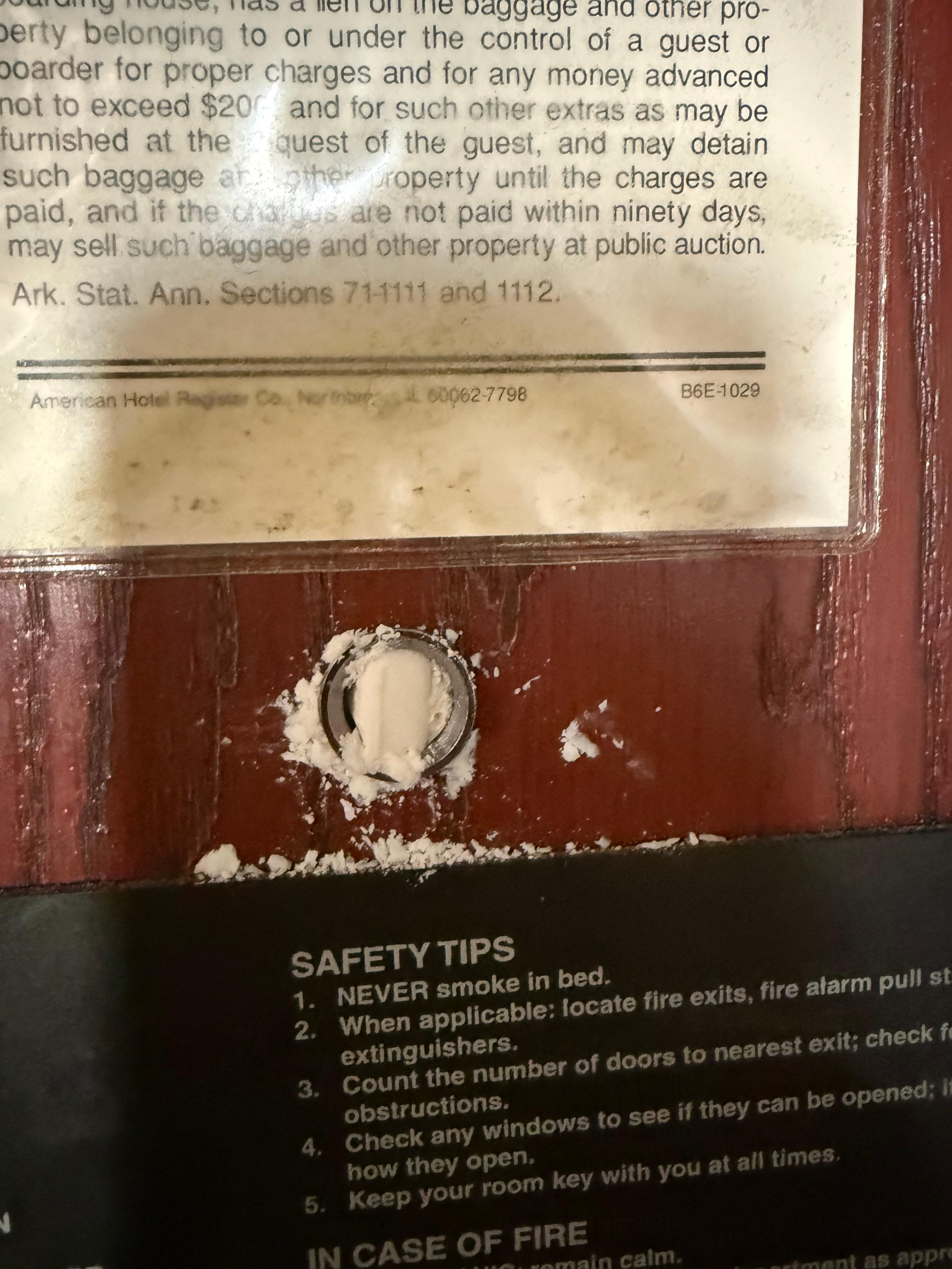 Peep hole clogged with something 