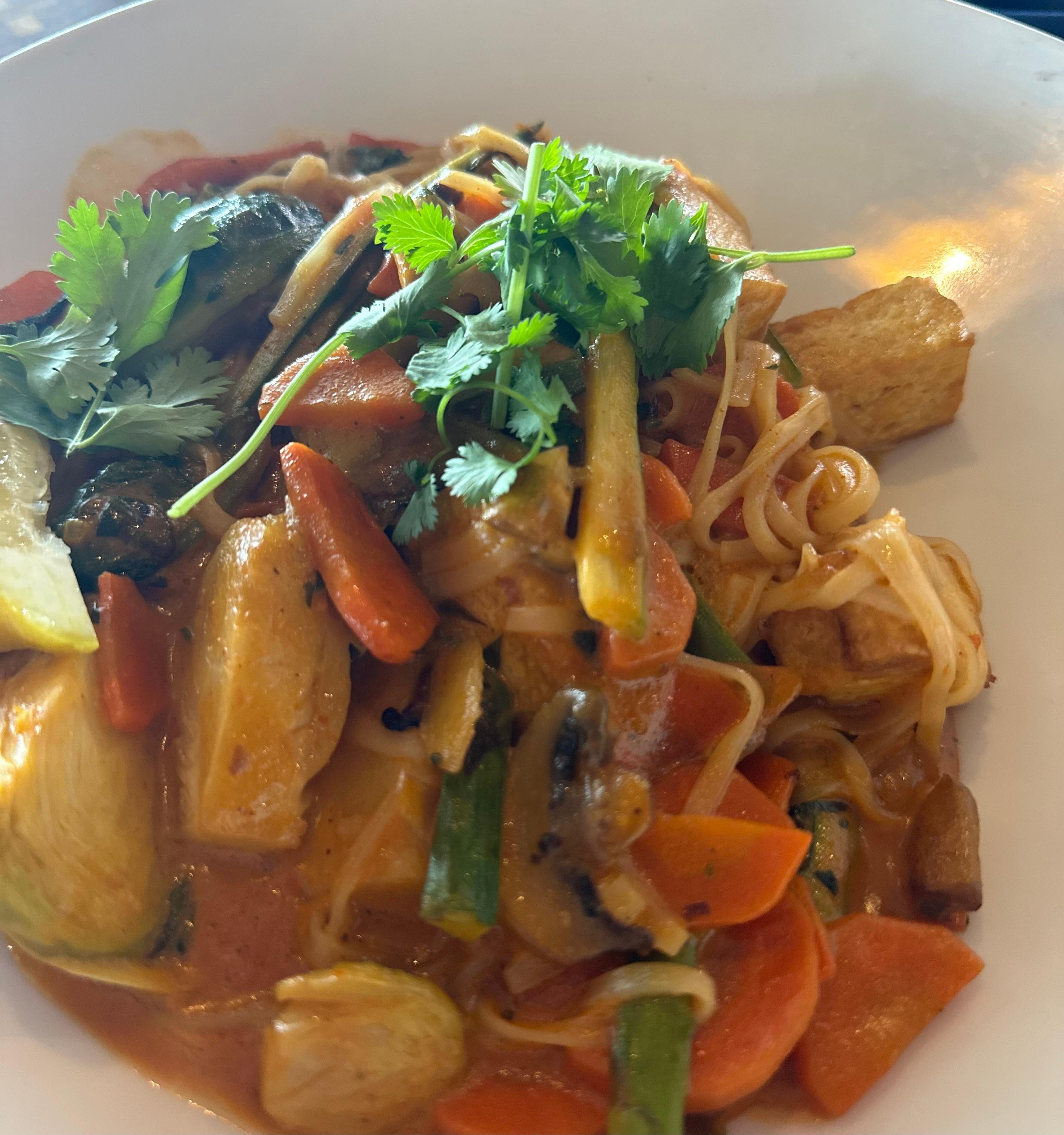 Vegan options in restaurant connected to hotel. AMAZING dish too!