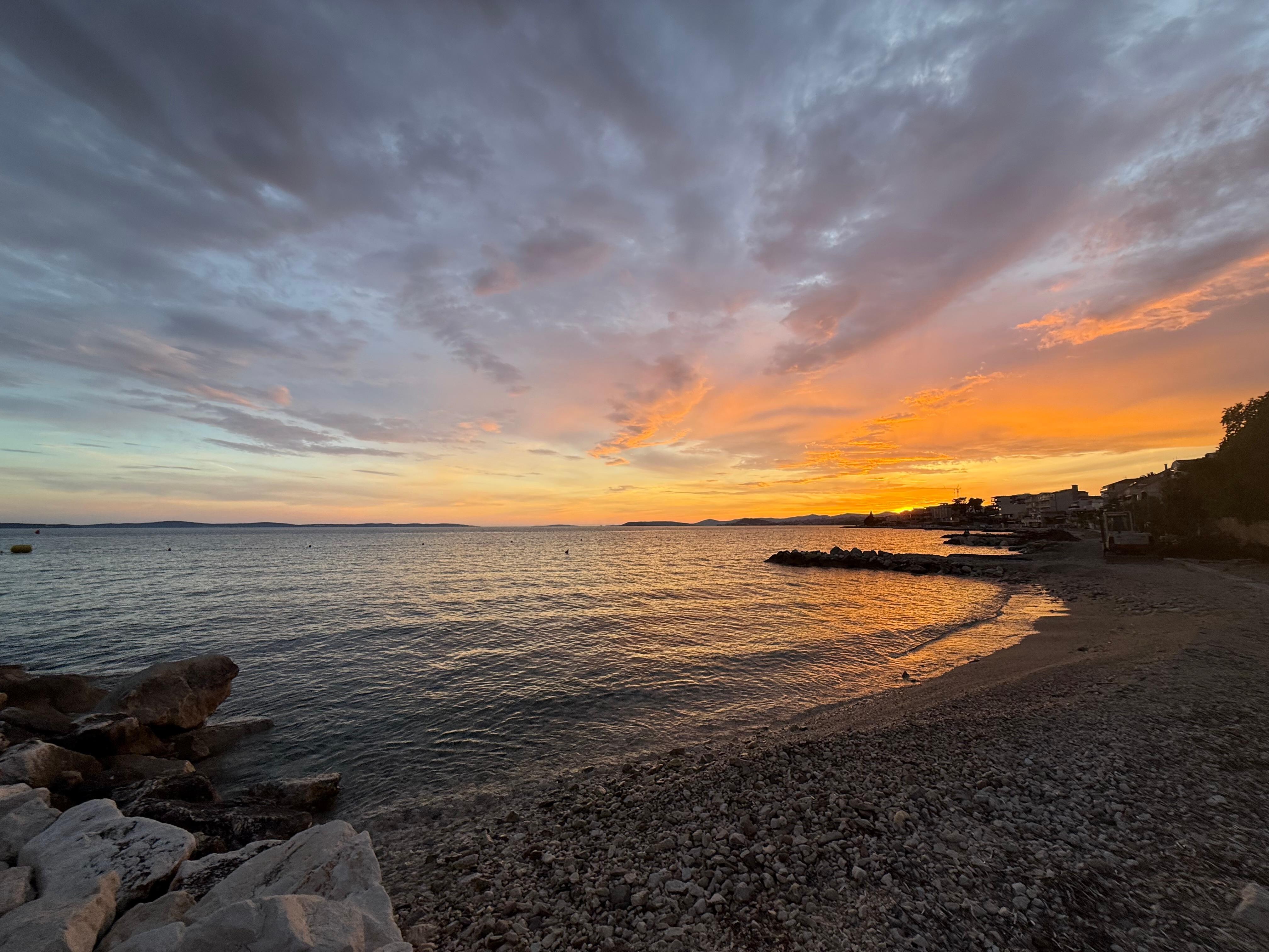 Sunset on our last night in Podstrana