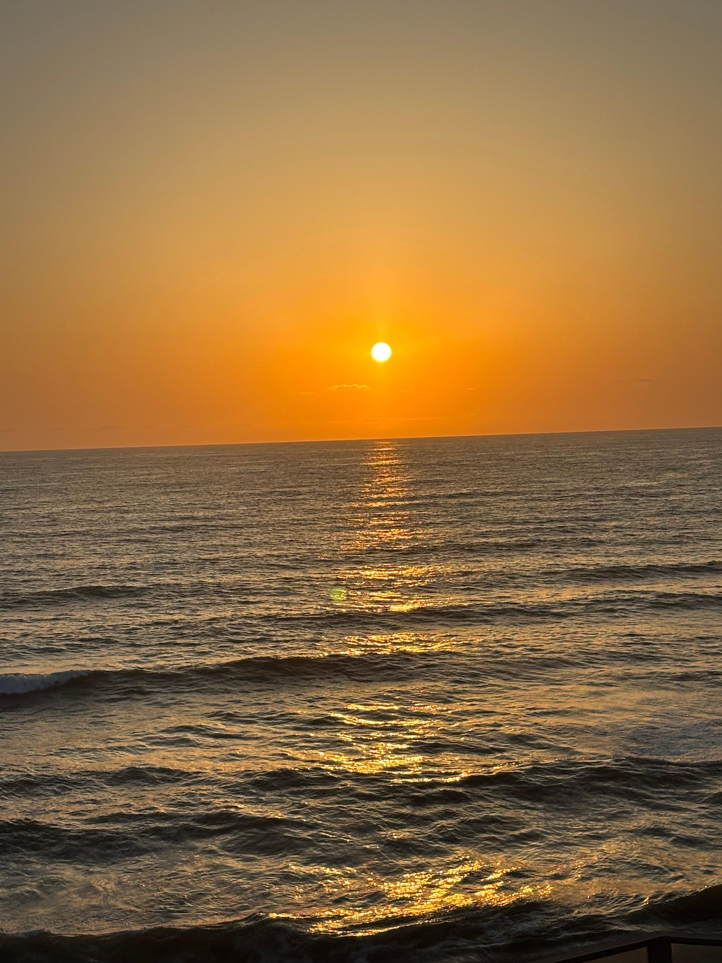Sunset view from deck