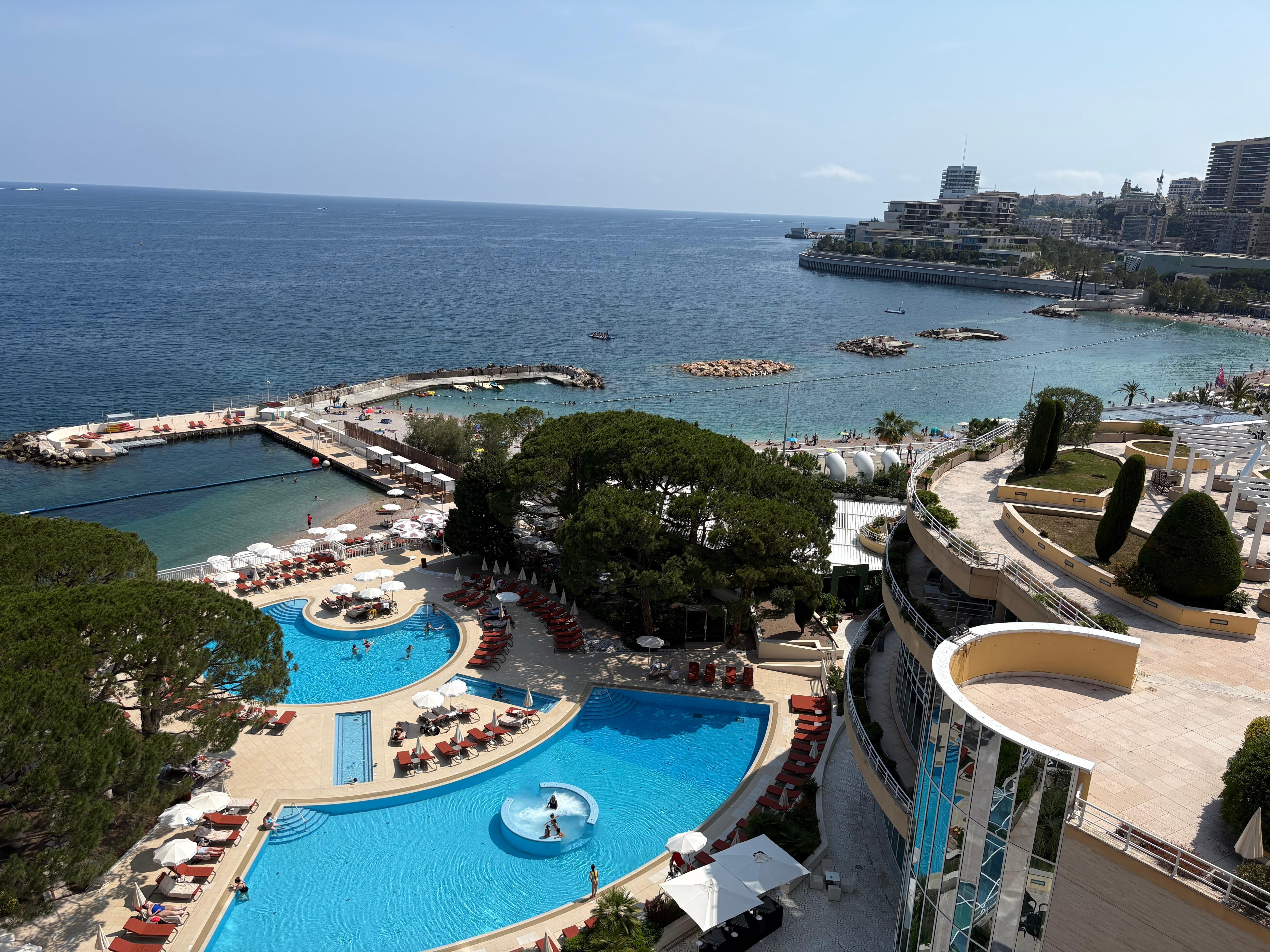 Pool view from balcony 