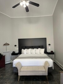 Peak at ocean view shared balcony