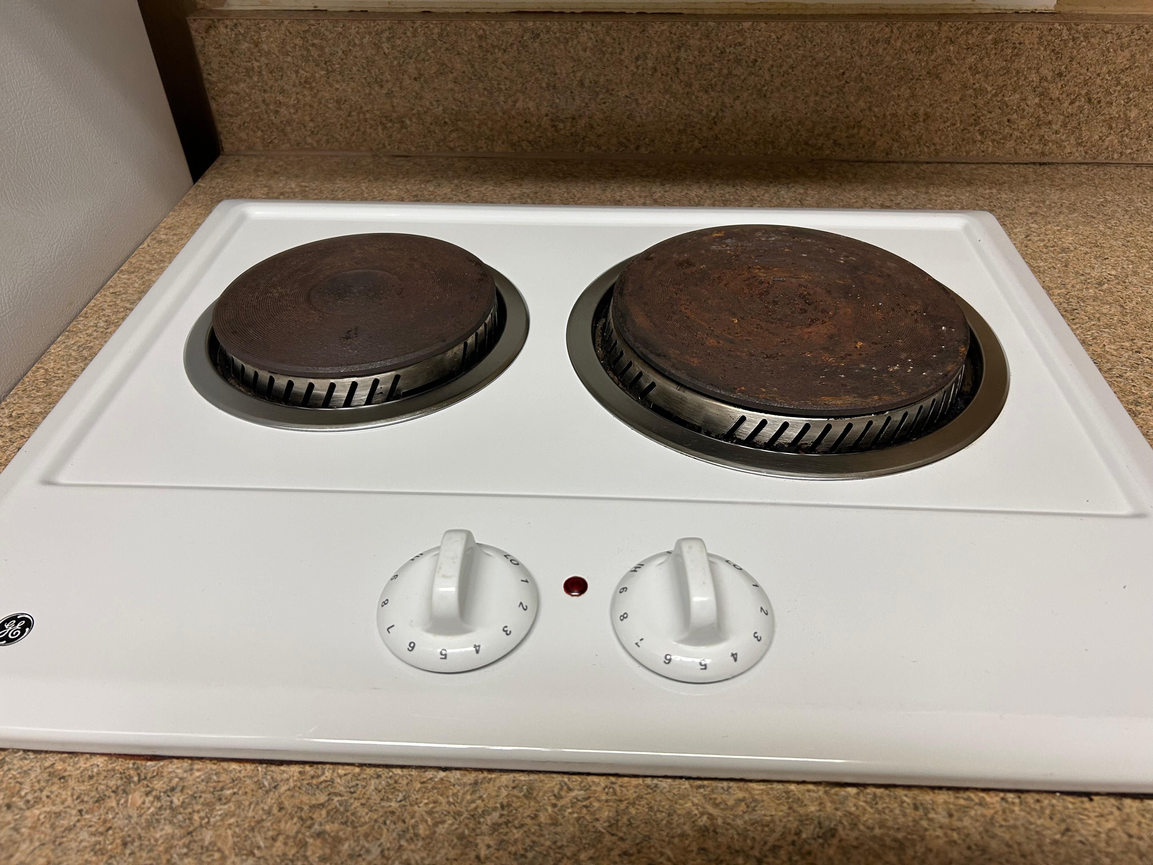 Rusted stove top