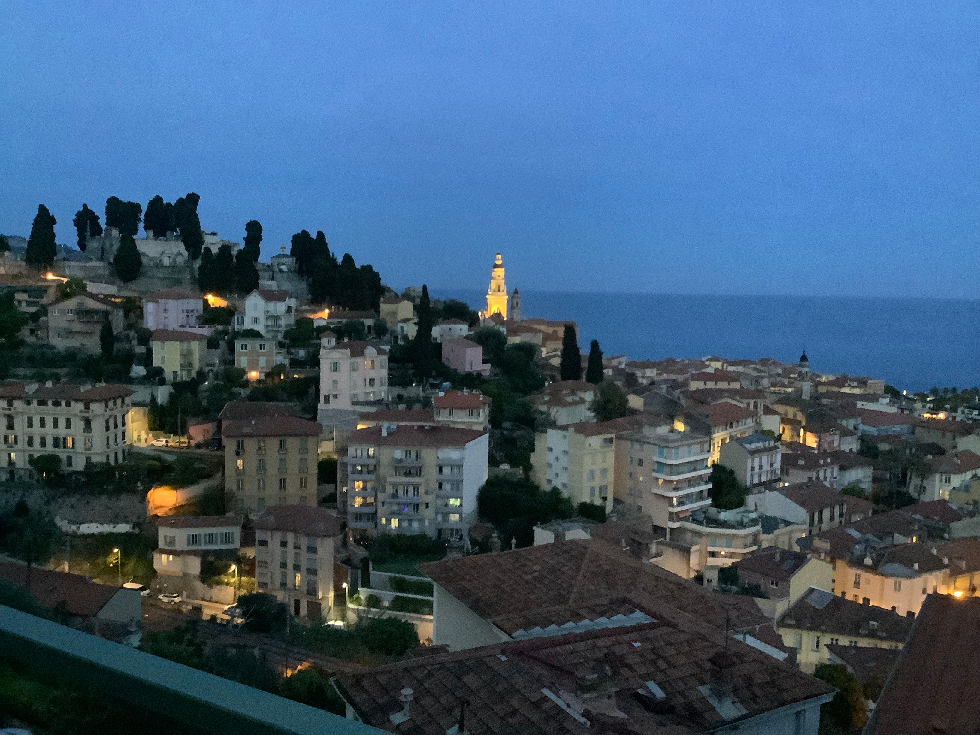 View of the church of St. Michael the Archangel in the evening