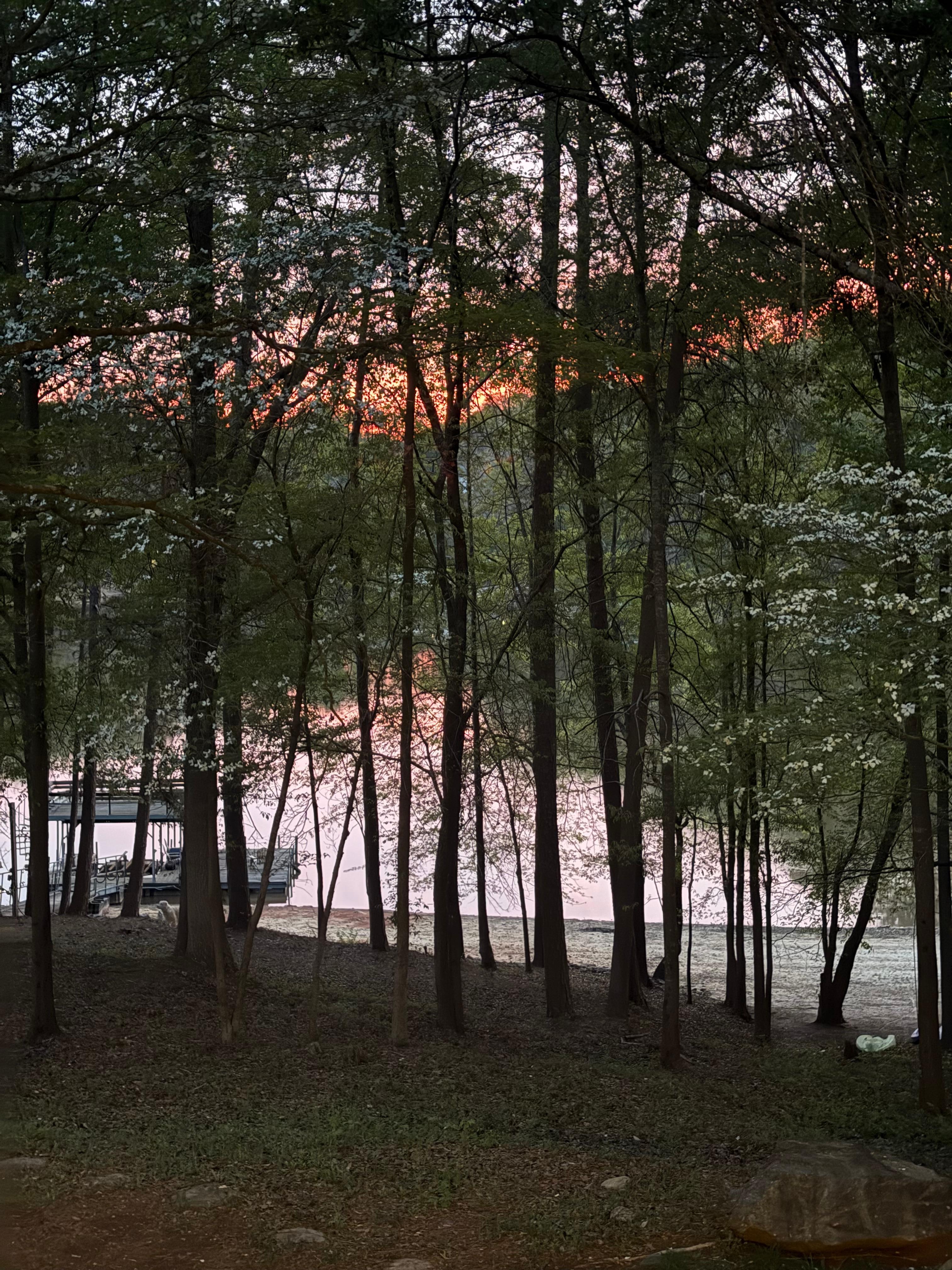 Sunset as viewed from house deck.
