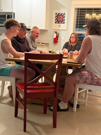 Plenty of seating for eating, cards & games.