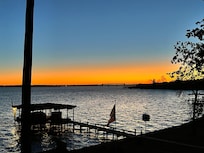 View from the backyard at sunrise.