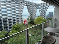 De tuinen op de 51/52e etage.