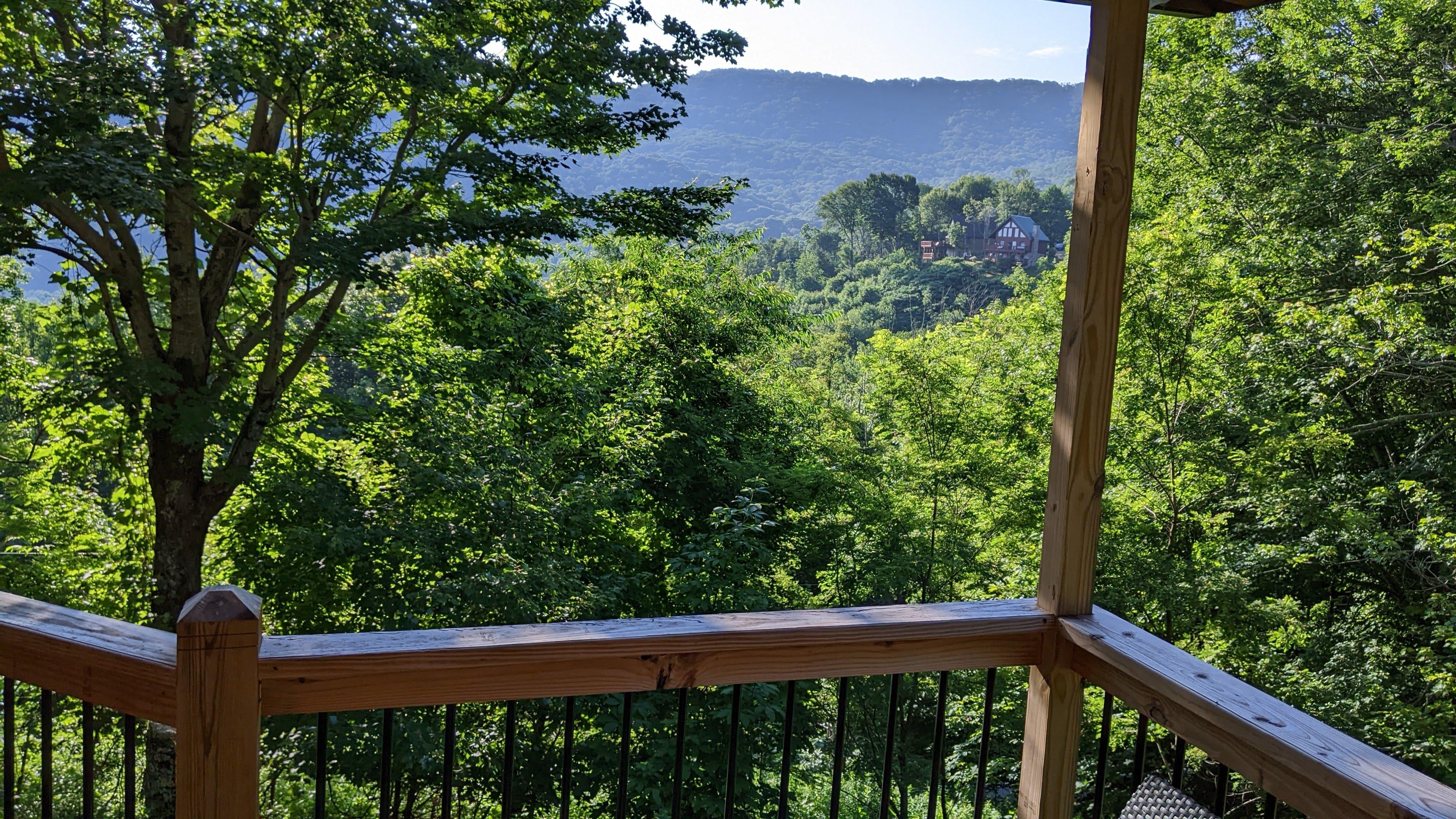Beautiful view off of the deck.