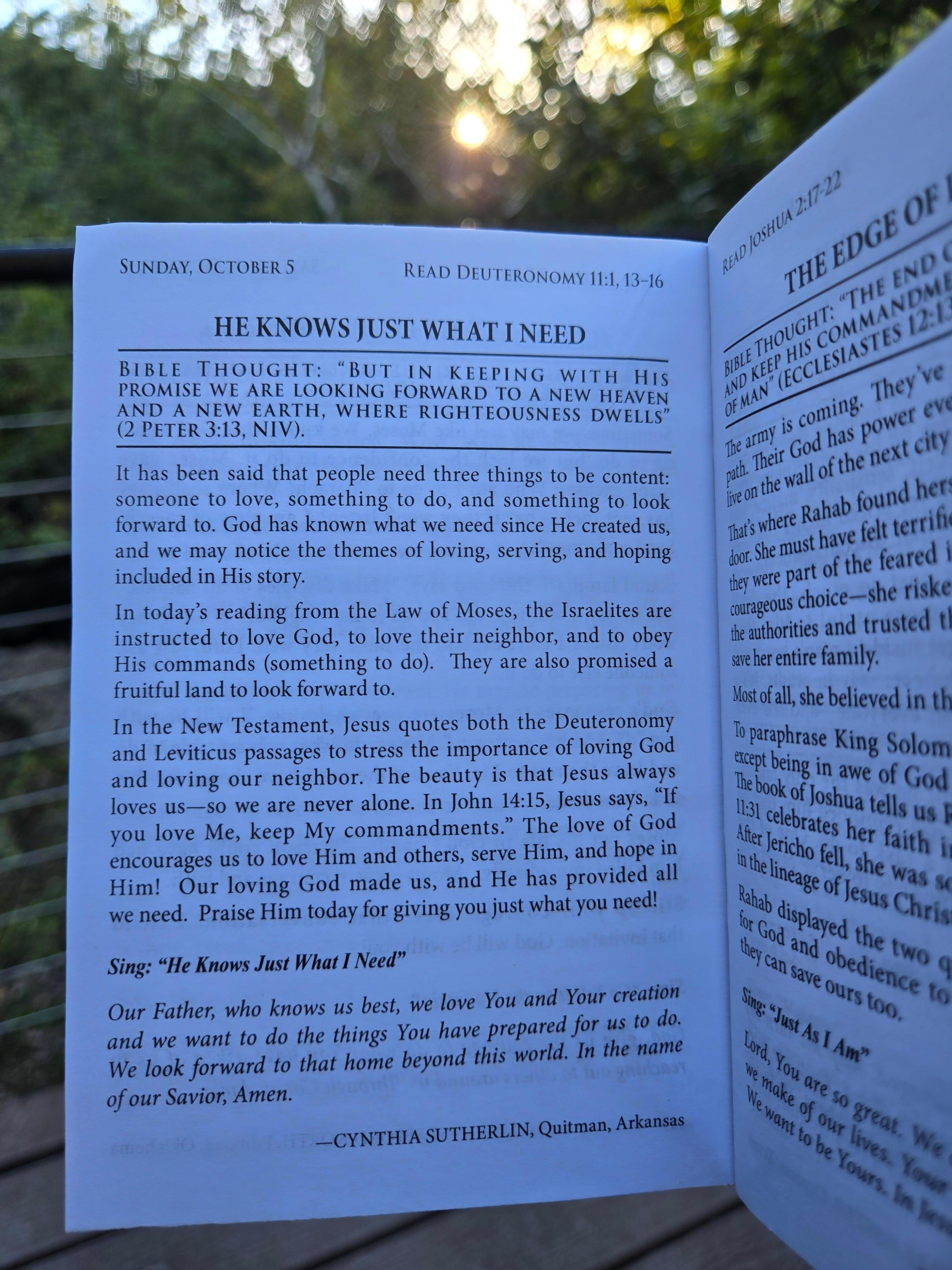 Enjoyed a Sunday Night Devo at the Waterfall overlook.