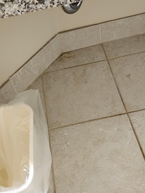 Dirty bathroom floor