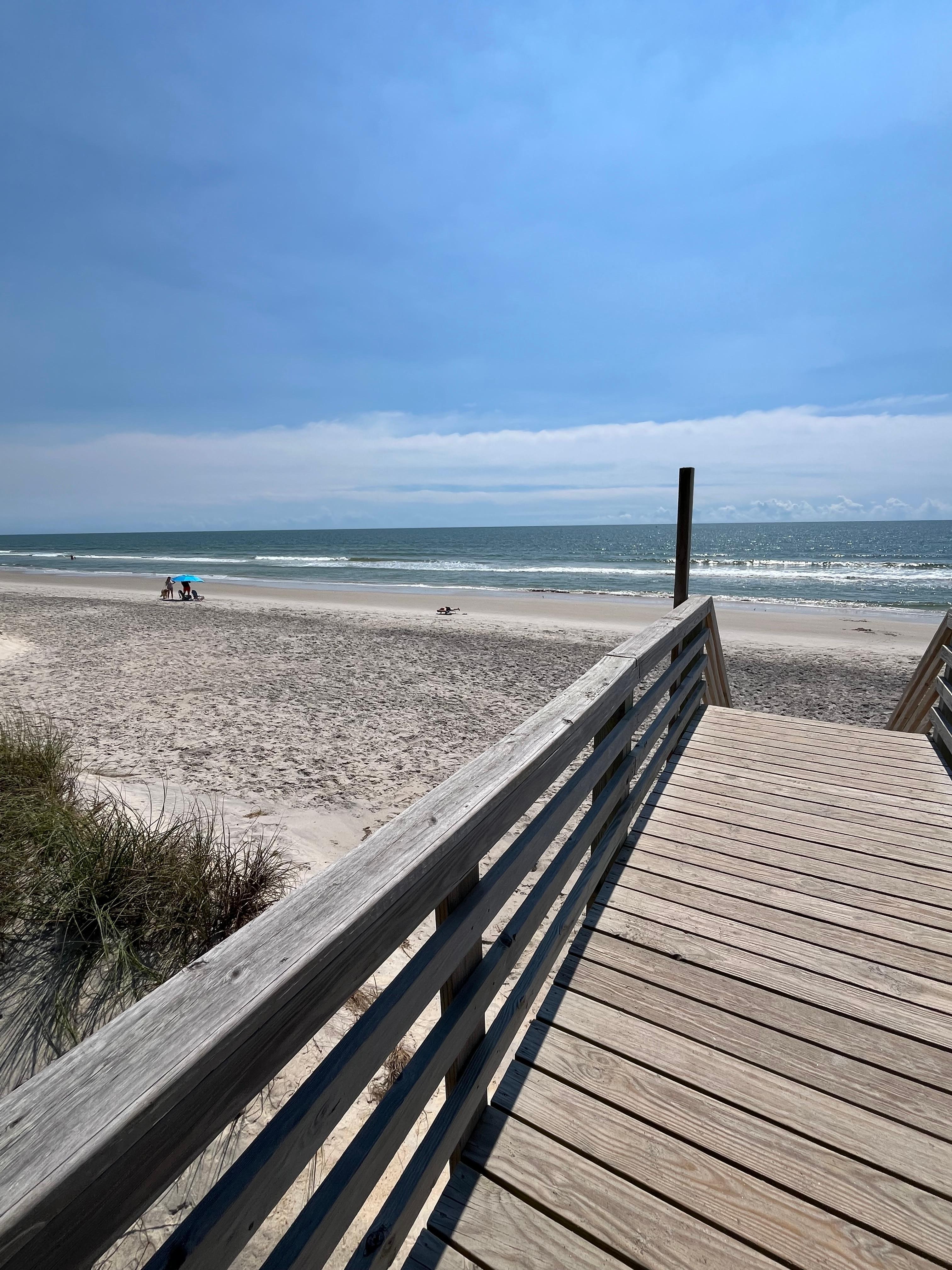 View from atop the beach access (perfectly positioned right across the street from the property).