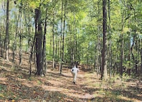 Hiking one of the many trails