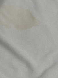 Stained sheets and hairs in 2/3 beds.