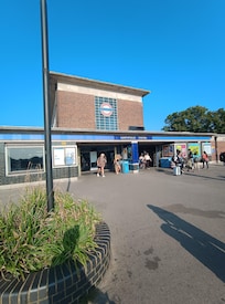 The station is right outside the hotel!