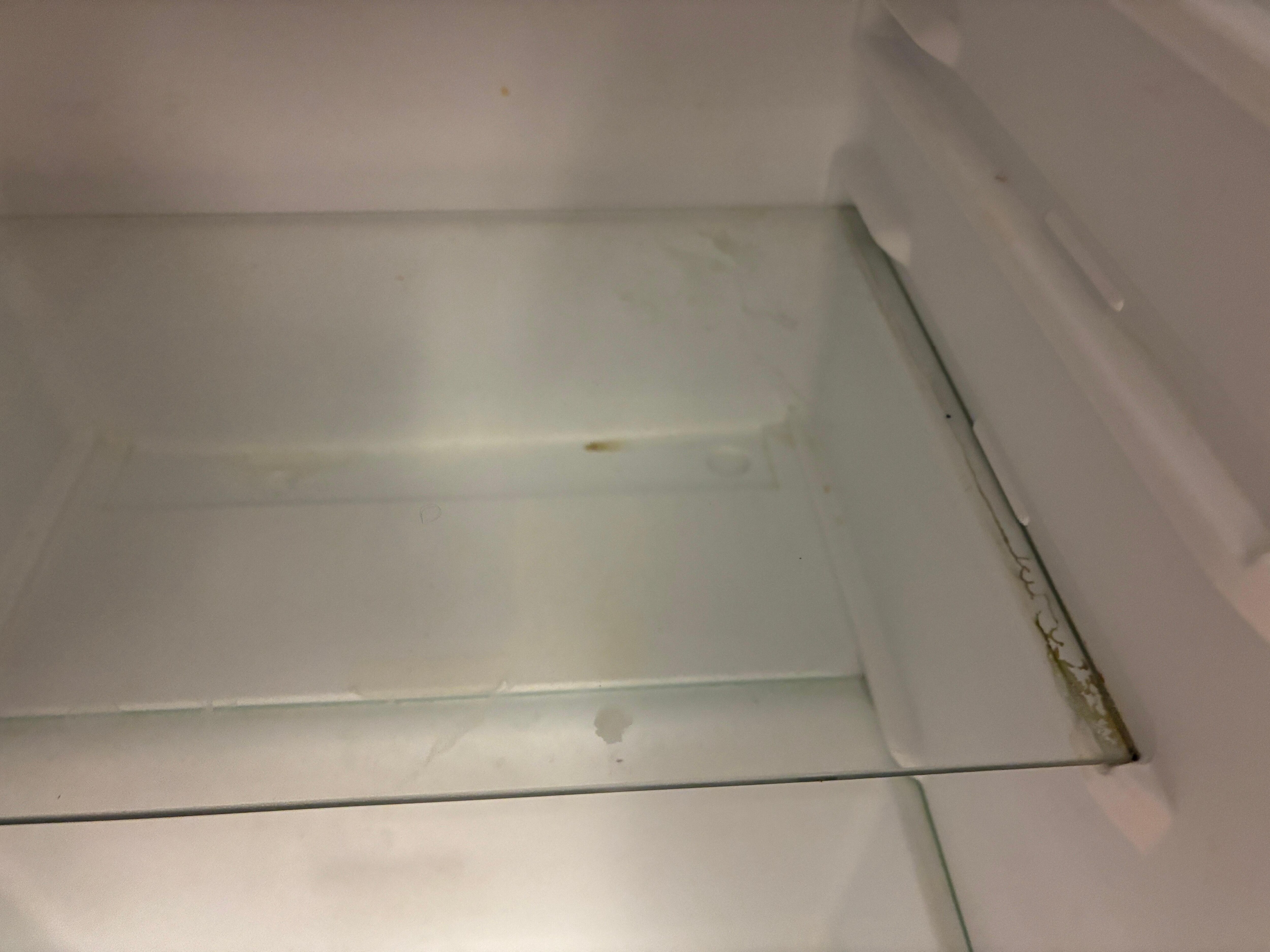 Inside mini fridge