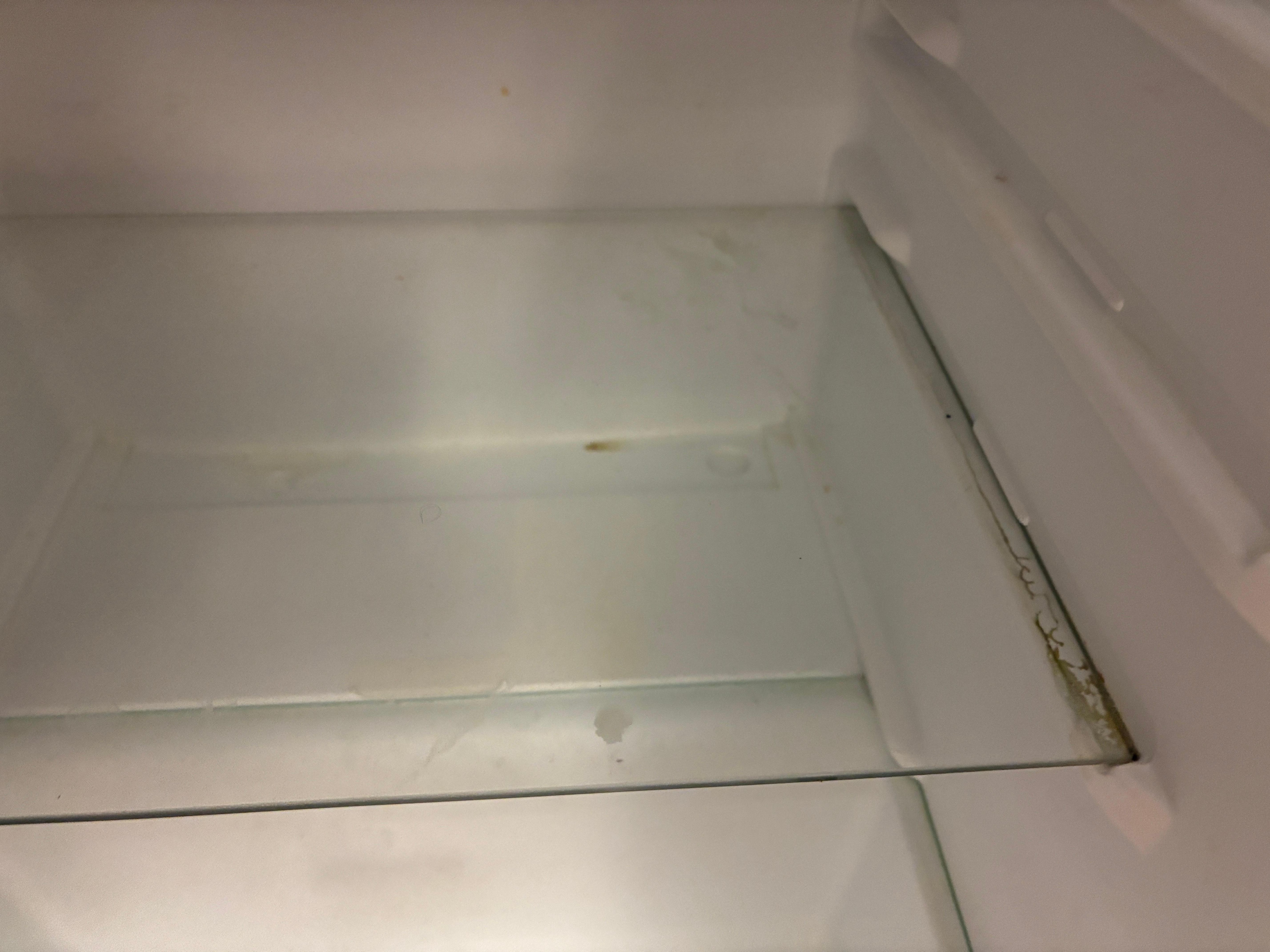 Inside mini fridge