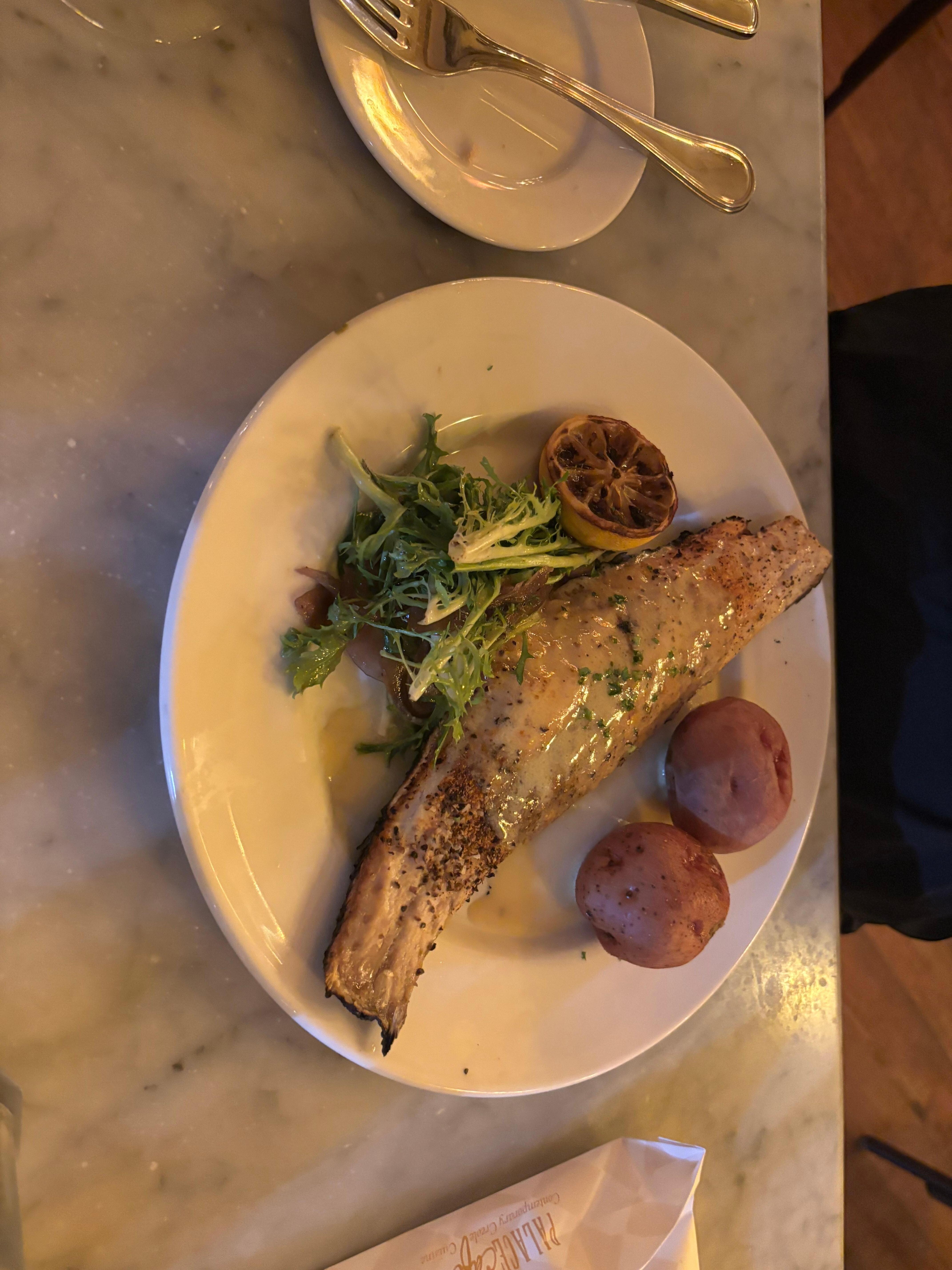 Redfish on a half shell 