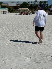Walking out to beach.