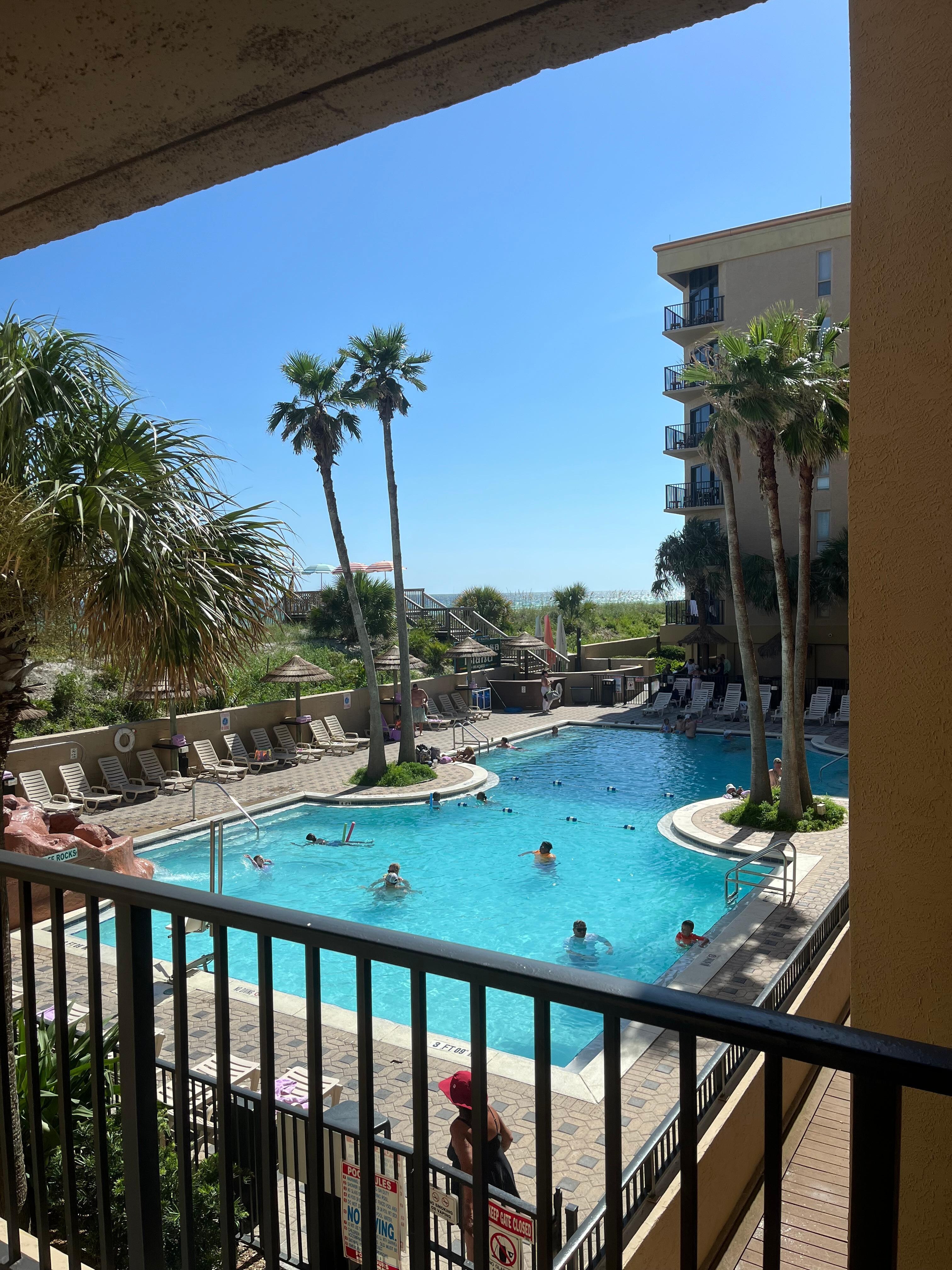 From our balcony.  This was called the Bahama Suite, smallest room I have ever had anywhere.  