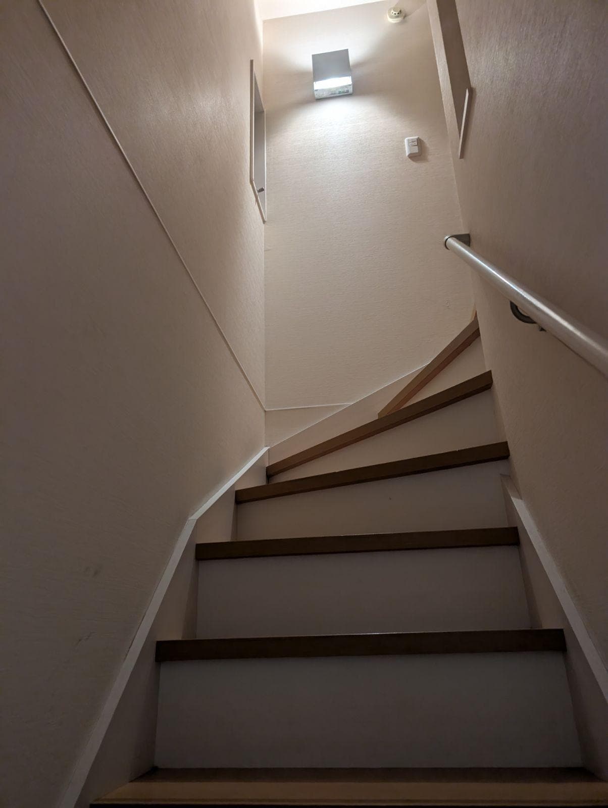 well lit stairs easy to navigate at night.