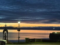 Sunset from outside the pub.