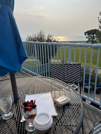 Breakfast from the restaurant patio