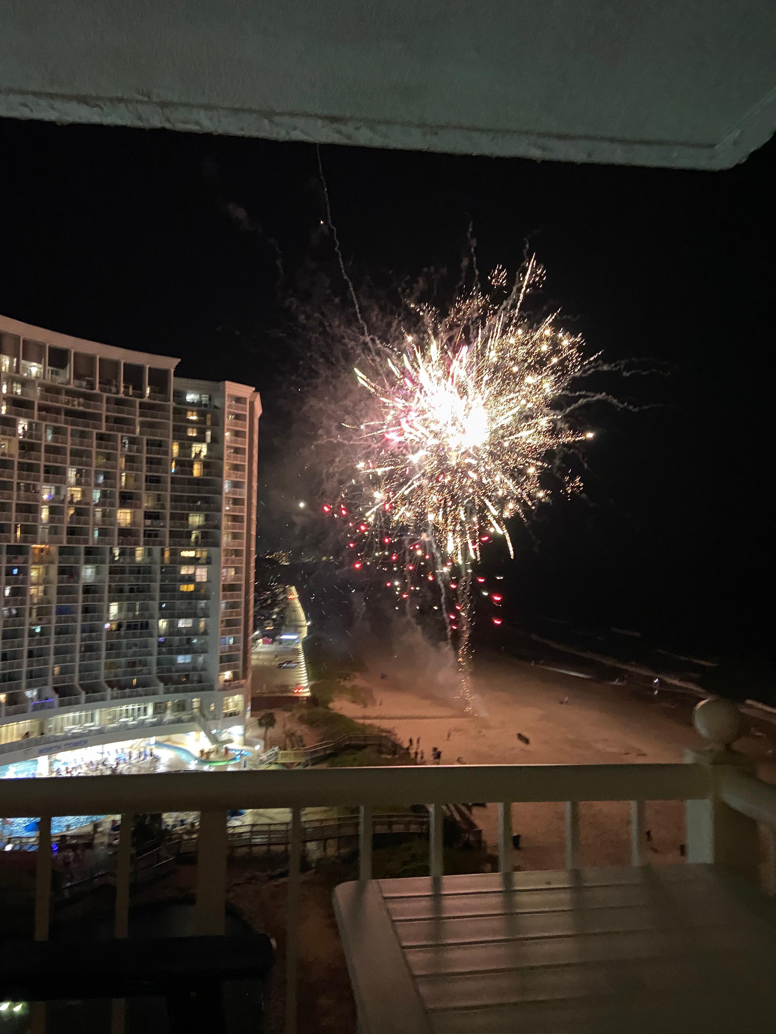 4th of July - view of fireworks up and down the coastline was incredible!