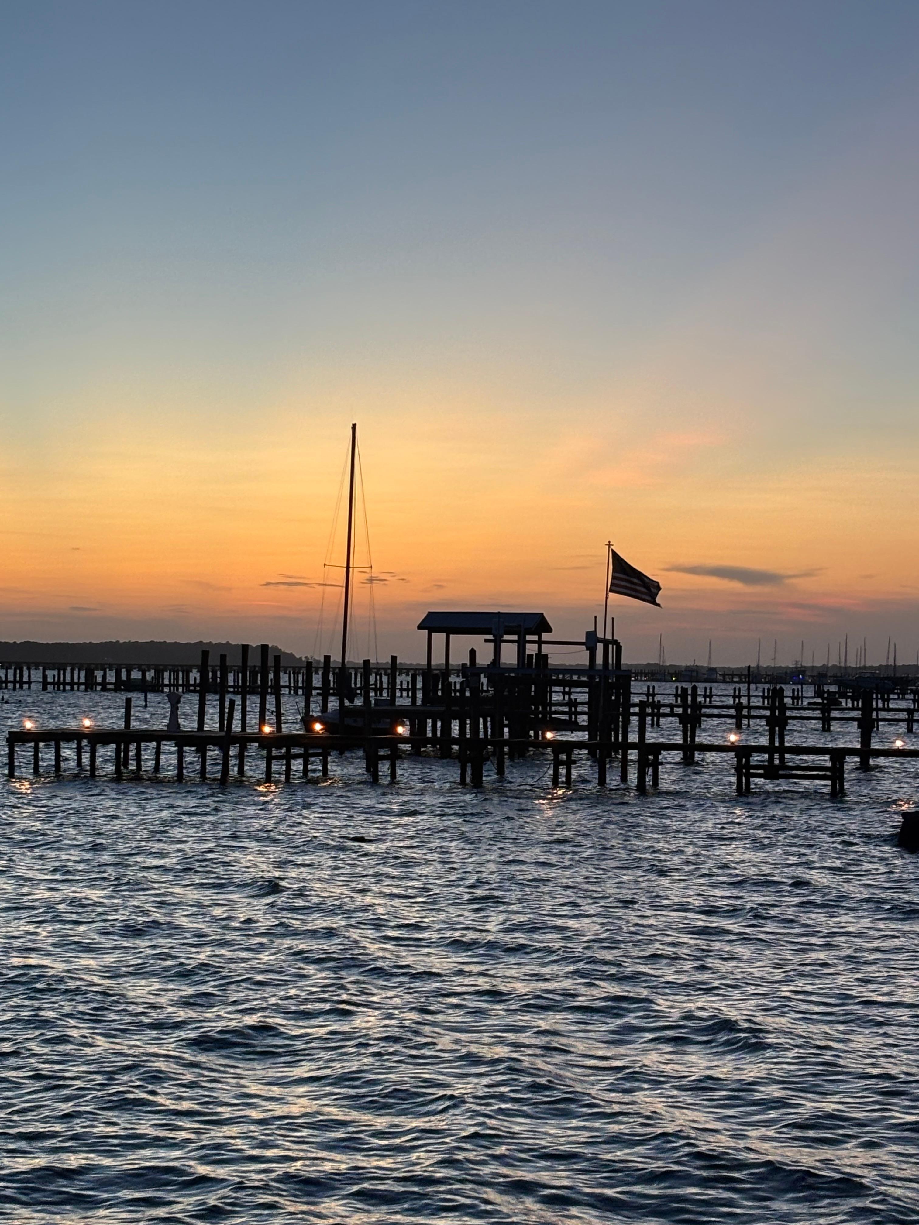 Sun set from the dock. 